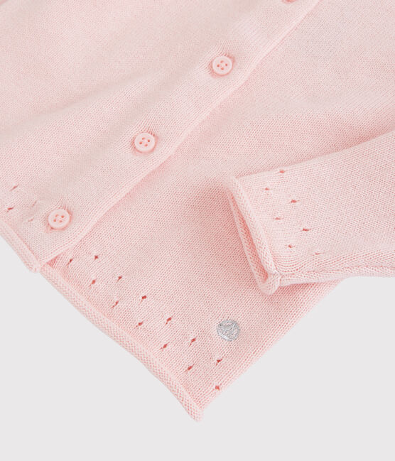Cárdigan de punto de bebé. rosa MINOIS