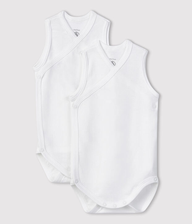 Par de bodis de nacimiento sin mangas para beb&eacute; multicolor