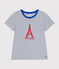 Camiseta Le Droit de algodón con cuello redondo para mujer blanco MARSHMALLOW/azul MEDIEVAL