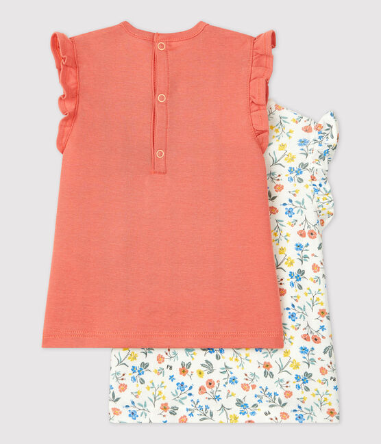 Lote de dos blusas de manga corta de algodón para bebé variante 1