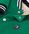Chaqueta teddy de felpa y borreguito para niño verde JARDIN