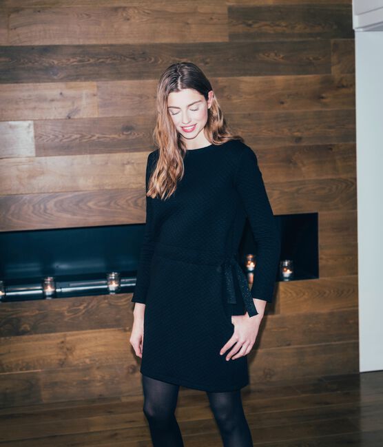 Vestido de mujer negro NOIR/amarillo DORE