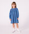 Vestido infantil de manga larga de tejido denim azul DENIM CLAIR