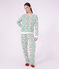 Pijama de algod&oacute;n con estampado abetos para mujer blanco/multicolor