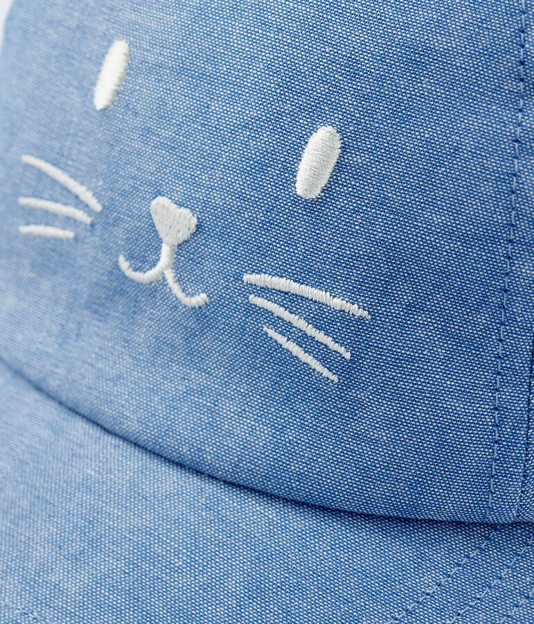 Gorra de tela vaquera de beb&eacute; azul