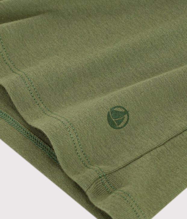 Camiseta lisa de algod&oacute;n de manga corta para mujer OLIVINE