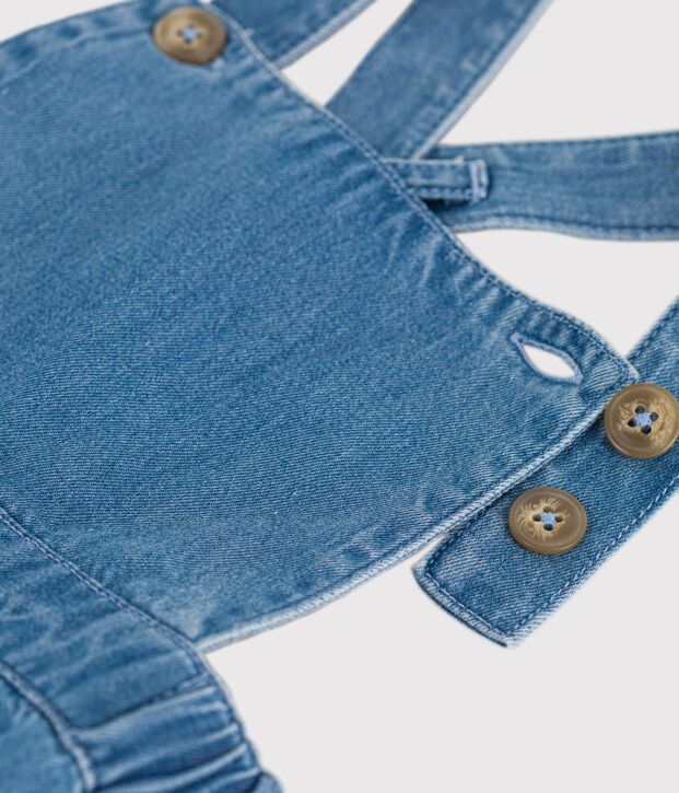 Vestido vaquero ligero sin mangas para beb&eacute; azul