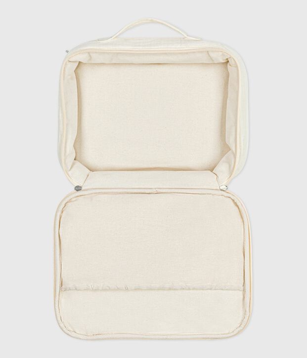 Caja de gasa de algod&oacute;n bordada para reci&eacute;n nacido blanco