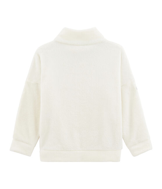 Sudadera polar de borreguillo para niño blanco MARSHMALLOW