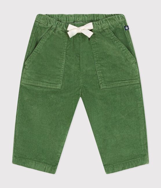Pantalón de terciopelo para bebé verde PALMERAIE