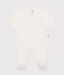 Pijama de algodón para bebé blanco MARSHMALLOW/blanco MISTIGRI