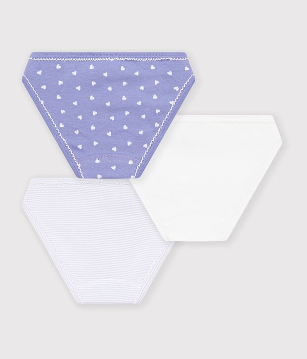 Juego de braguitas infantiles de algod&oacute;n con corazones multicolor