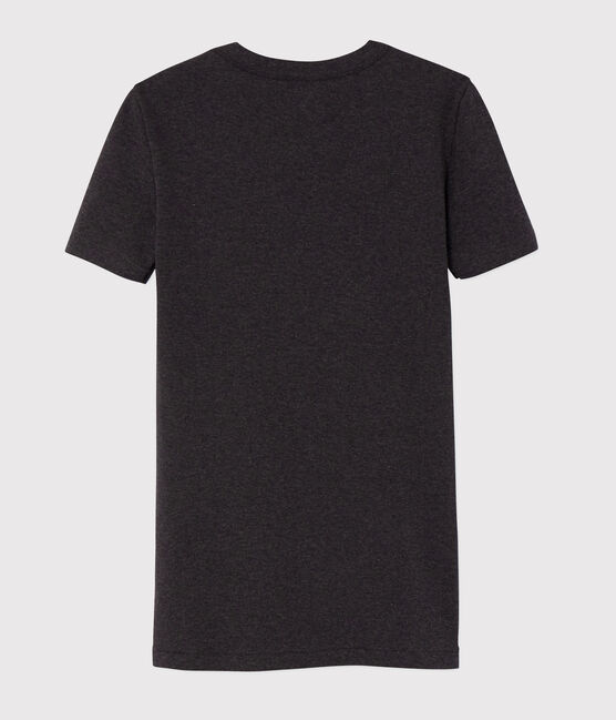 Camiseta de cuello redondo emblemática de algodón de mujer gris CITY CHINE