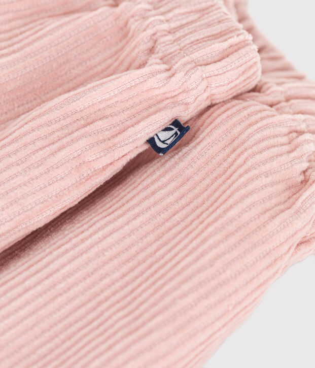 Pantal&oacute;n de pana para beb&eacute; rosa