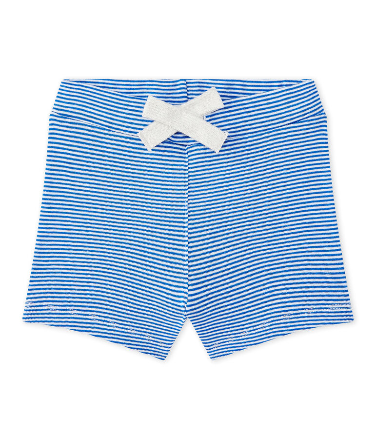 Short beb&eacute; ni&ntilde;o a rayas azul PERSE/blanco MARSHMALLOW