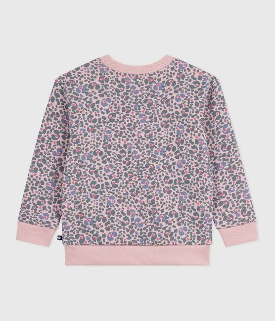 Sudadera infantil de algodón con estampado rosa JOLI/blanco MULTICO