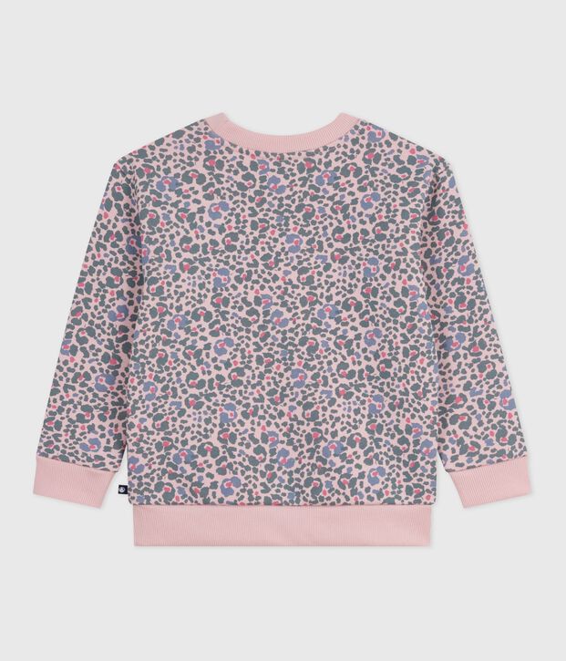 Sudadera infantil de algod&oacute;n con estampado rosa/multicolor