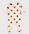 Pijama de algodón con corazones para bebé blanco AVALANCHE/ MULTICO