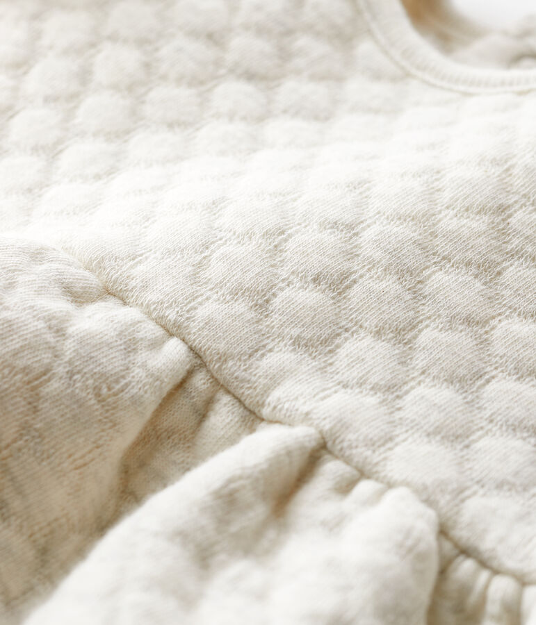 Vestido de manga larga para beb&eacute; ni&ntilde;a beige