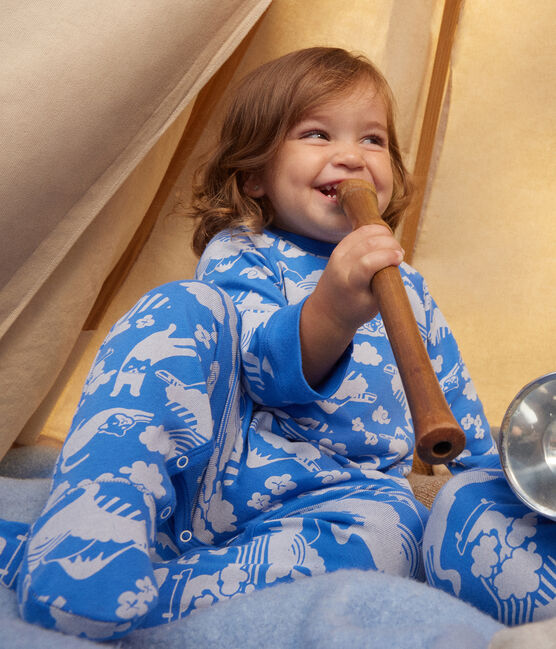 Pijama con cremallera de algodón para bebé FUJI/ MARSHMALLOW