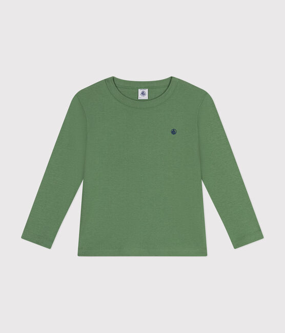 Camiseta de manga larga de punto para niño/a verde PALMERAIE