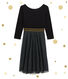 Vestido femenino en bi-materia