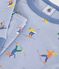 Pijama infantil muy ajustado de algod&oacute;n con estampado azul/blanco/multicolor