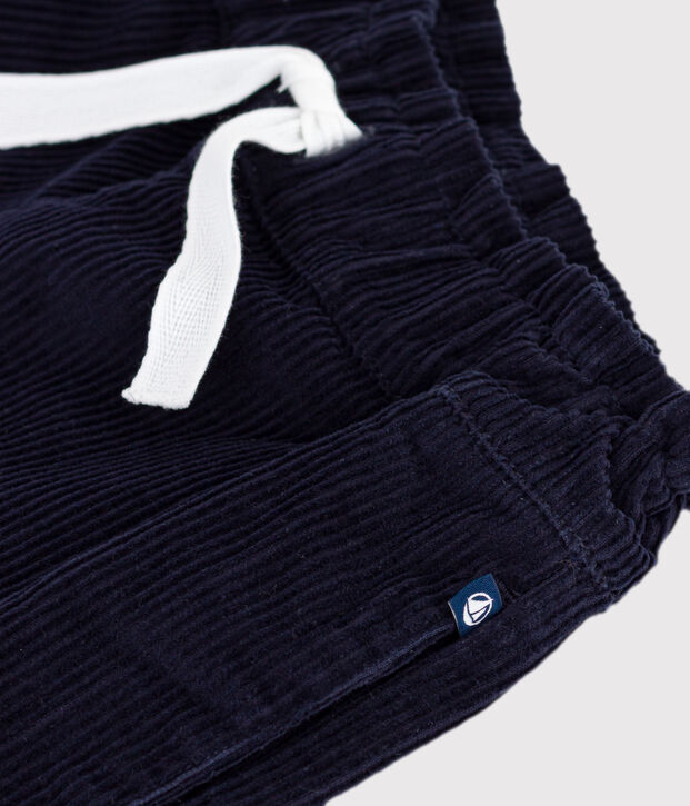 Shorts lisos de pana para ni&ntilde;a azul