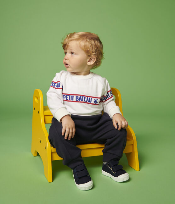 Sudadera de felpa de bebé niño blanco MARSHMALLOW