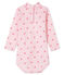 Body de manga larga con cuello redondo para bebé unisex rosa VIENNE/ CUPCAKE