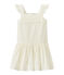 Vestido de cerimonía de niña mix encaje y algodón. blanco MARSHMALLOW