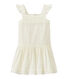 Vestido de cerimonía de niña mix encaje y algodón.
