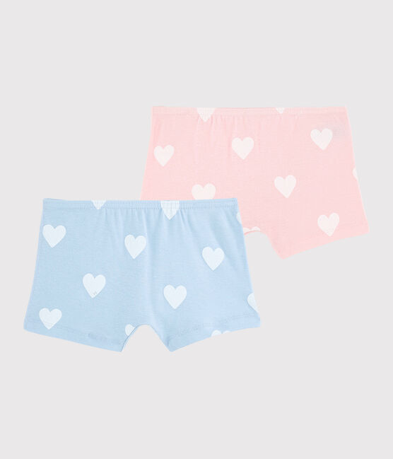 Lote de 2 culottes de corazón de algodón ecológico de niña variante 1