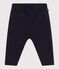 Pantalón de tejido túbico acolchado de bebé azul SMOKING