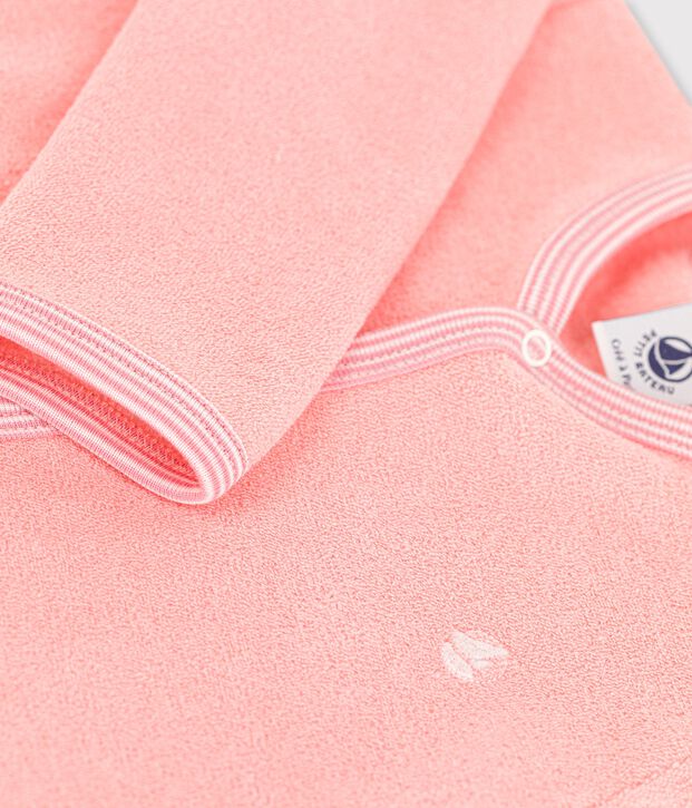 Pelele de rizo para beb&eacute; rosa