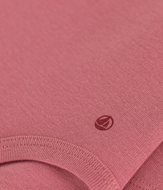 Body de manga larga con cuello vuelto para bebé rosa ROSEWOOD