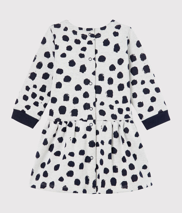 Vestido de manga larga Jean Jullien para beb&eacute; ni&ntilde;a blanco/DOTTIES