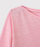 Camiseta de manga larga de lino para mujer rosa BABYLONE/gris ARGENT