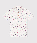 Polo de algodón de manga corta para niño blanco MARSHMALLOW/blanco MULTICO