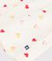 Vestido infantil de algod&oacute;n de manga corta con estampado de corazones crudo/multicolor