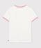 Camiseta lisa de algod&oacute;n de manga corta para mujer blanco