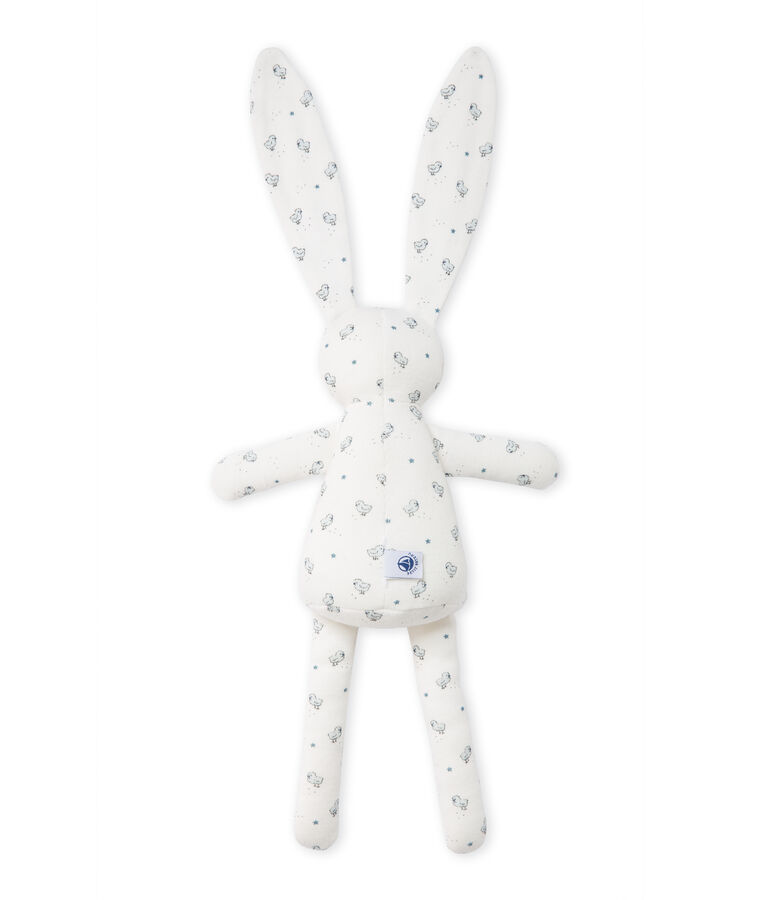 Doudou lapin b&eacute;b&eacute; mixte imprim&eacute; blanco/multicolor