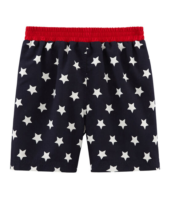 Shorts de playa infantiles para niño azul SMOKING/blanco MARSHMALLOW