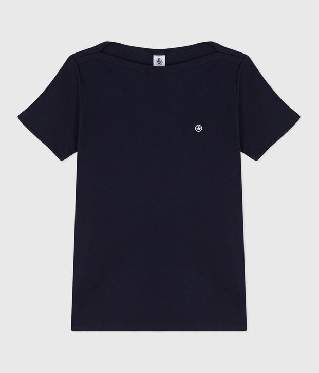 Camiseta ic&oacute;nica de mujer con cuello almirante de algod&oacute;n SMOKING