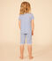 Pijama pirata infantil de algodón con estampado de flor azul MARSHMALLOW/ INCOGNITO