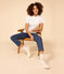 Camiseta L'ICONIQUE de algodón de punto «cocotte» para mujer blanco ECUME