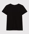 Camiseta LA RECTA de algodón con cuello redondo para mujer negro BLACK