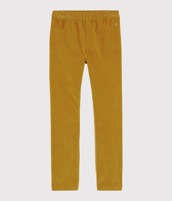 Pantalón de terciopelo para niña amarillo TOPAZE