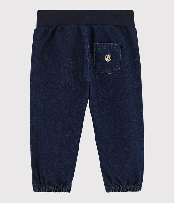 Pantalón de tejido vaquero de bebé. azul JEAN