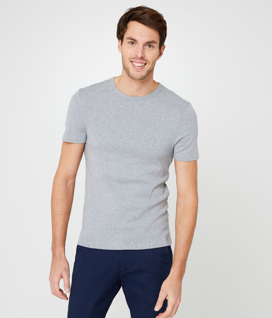 Camiseta manga corta de cuello redondo para hombre gris SUBWAY CHINE
